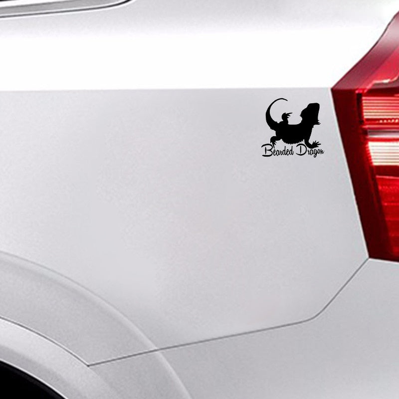 12.4*12CM Funny Bearded Dragon Decor Vinyl Car Stickers Bumper Car Window C12-1108