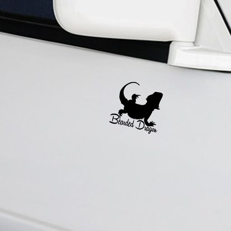 12.4*12CM Funny Bearded Dragon Decor Vinyl Car Stickers Bumper Car Window C12-1108