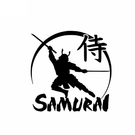 13.2*13.1CM Car Sticker Cool Powerful Japanese Samurai Warrior Decal Soldier Black/Silver Covering The Body Vinyl C21-0081