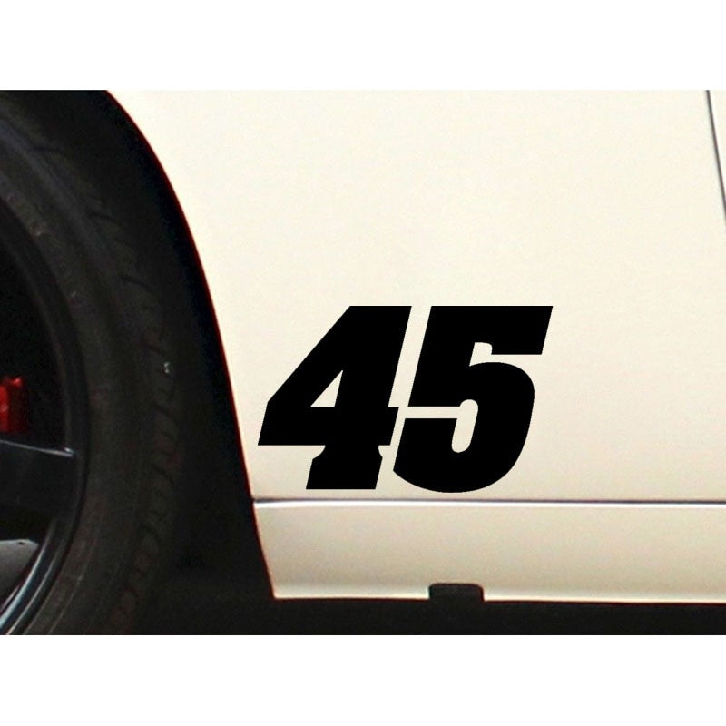 14.2CM*9CM Personality Number 45 Vinyl Car Sticker Decal Graphical Motorcycle Accessories C11-0752
