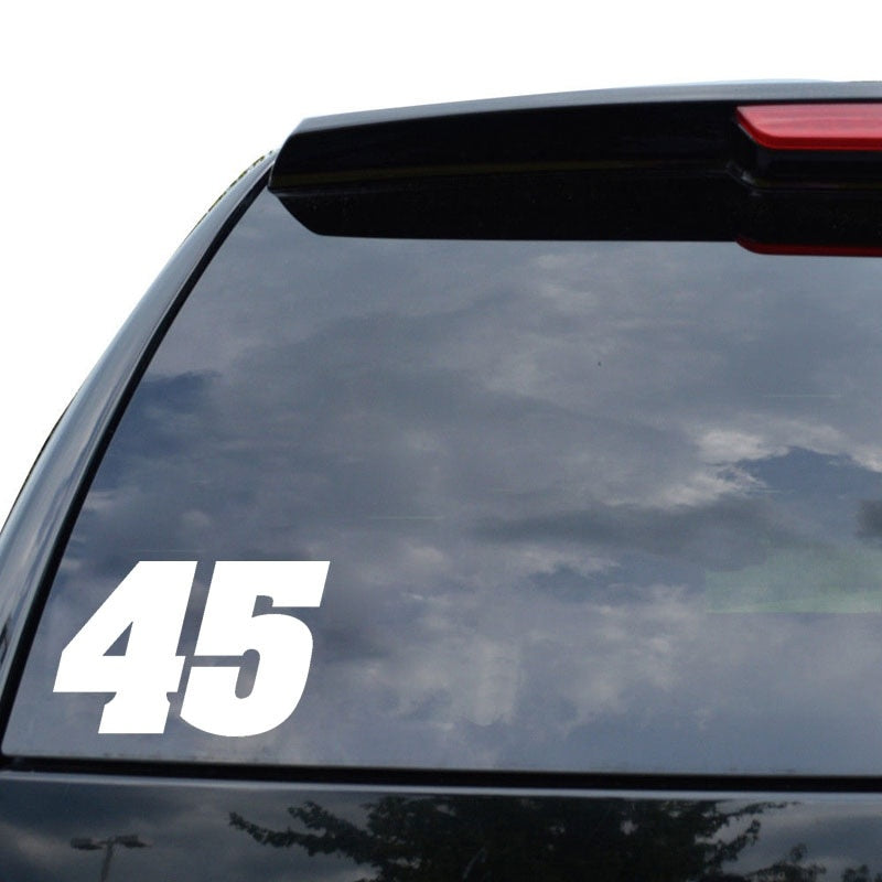 14.2CM*9CM Personality Number 45 Vinyl Car Sticker Decal Graphical Motorcycle Accessories C11-0752