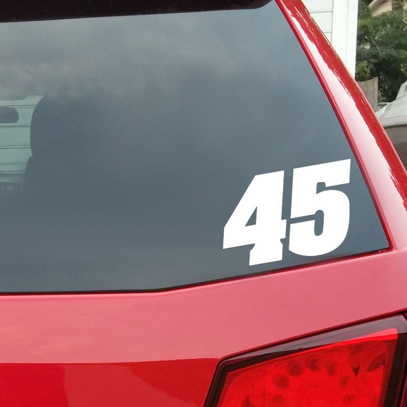 14.2CM*9CM Personality Number 45 Vinyl Car Sticker Decal Graphical Motorcycle Accessories C11-0752
