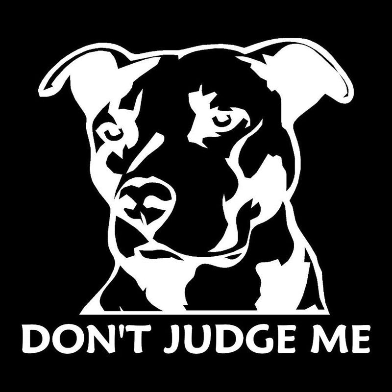 12.9cm*11cm Pit Bull Dog Don't Judge Me Stickers Decals Vinyl Car-Styling S4-0231