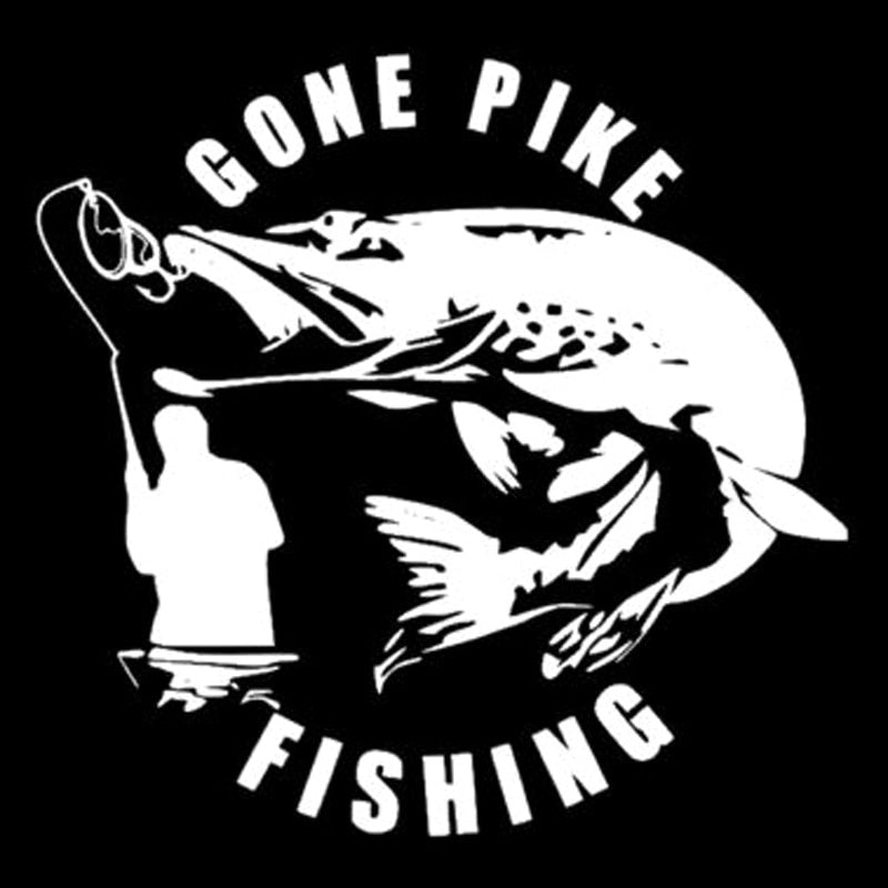 15.9cm*15.2cm Gone Pike Fishing Fashion Stickers Decals Vinyl S4-0342