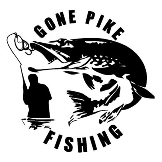 15.9cm*15.2cm Gone Pike Fishing Fashion Stickers Decals Vinyl S4-0342
