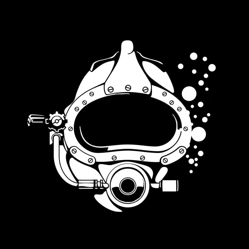 16.6*15.1CM Funny Scuba Diver Diving Mask Silhouette Car Stickers Vinyl Decor Accessories C12-0715