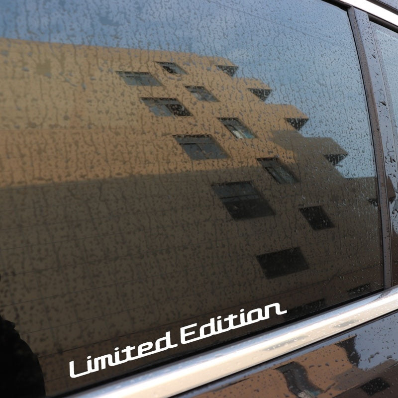 25CM*2CM LIMITED EDITION Creative Vinyl Car Window Sticker Car-styling Decal Black/Silver C11-0702