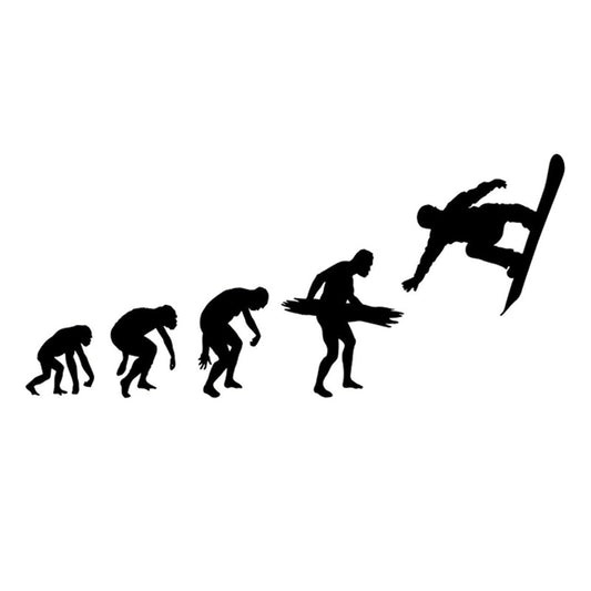 17.6CM*7.9CM Fashion Snowboarding Evolution Extreme Sport Vinyl Car Stickers Silhouette Decor S9-1012