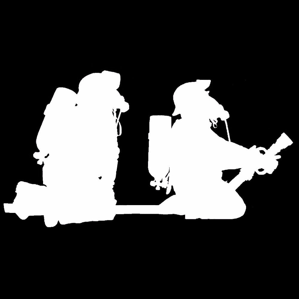 17.2X9.1CM Cartoon FIREFIGHTER HOSEPIPE FIRE Vinyl Decal Black/Silver Car Sticker Fun Car-styling S8-1362