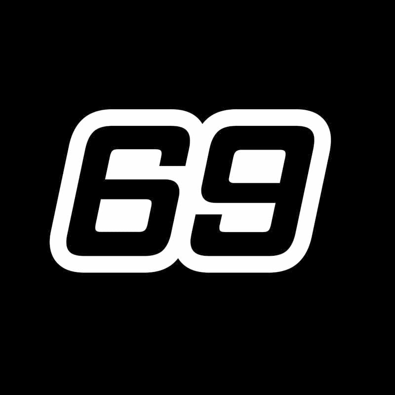 15.2CM*8.8CM personalized Number 69 Vinyl Car-styling Car Sticker Graphical Decal Black/Silver C11-0885