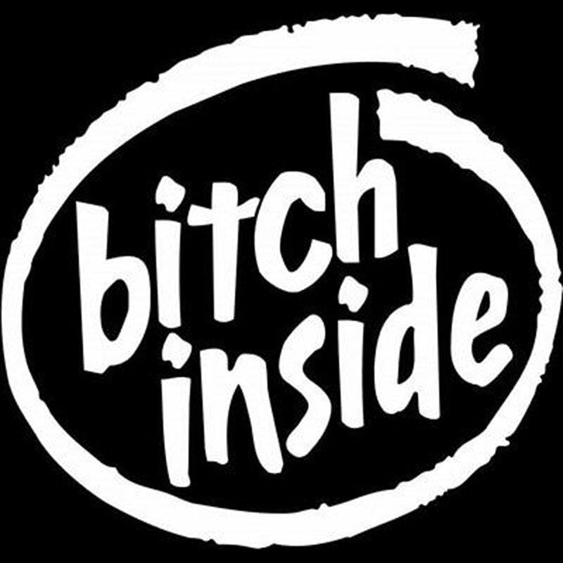 14X13.5CM B**** INSIDE Funny Vinyl Car Sticker Car-styling Motorcycle Decals S8-0223