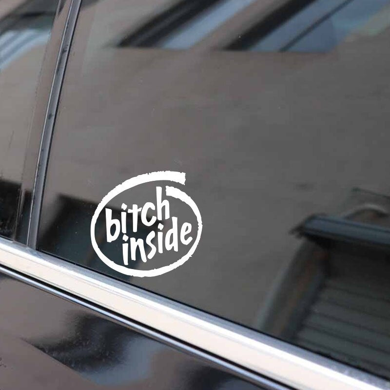 14X13.5CM B**** INSIDE Funny Vinyl Car Sticker Car-styling Motorcycle Decals S8-0223