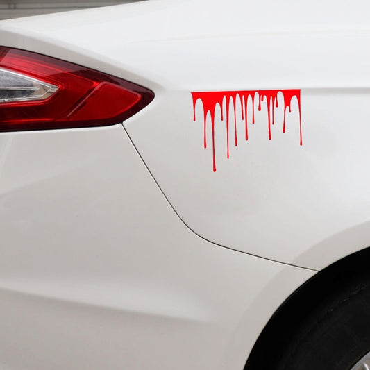 15CMX11CM Blood Drips Car Graphic Decorative Glass Car Stickers Decals Red/Black/Silver C1-5008