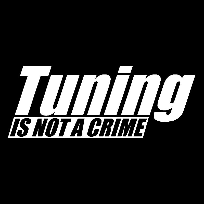 15.8CM*6CM Fun Car Styling Motorcycle Vinyl Car Sticker TUNING IS NOT CRIME Decal Black Silver C11-1420
