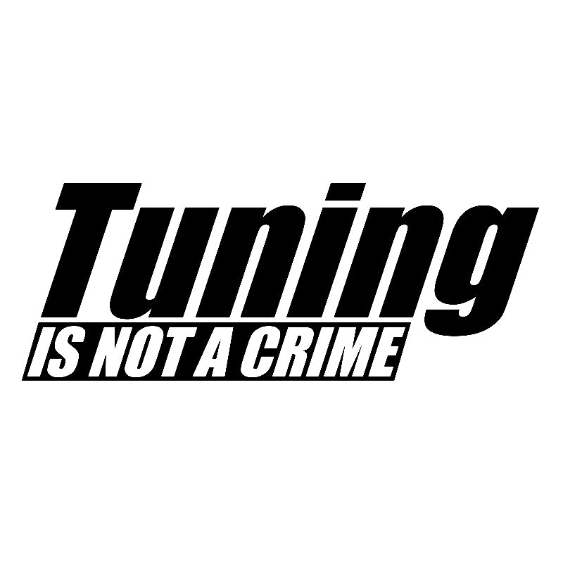 15.8CM*6CM Fun Car Styling Motorcycle Vinyl Car Sticker TUNING IS NOT CRIME Decal Black Silver C11-1420