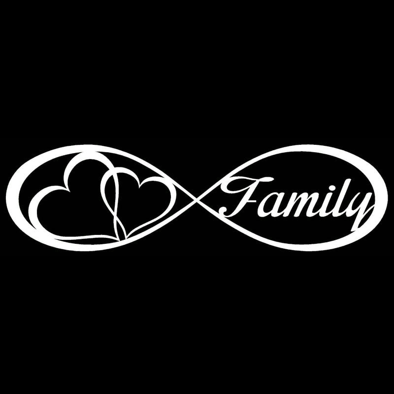 20X5.6CM FAMILY Love Heart Forever Symbol Vinyl Decals Car Sticker Car-styling S8-0177