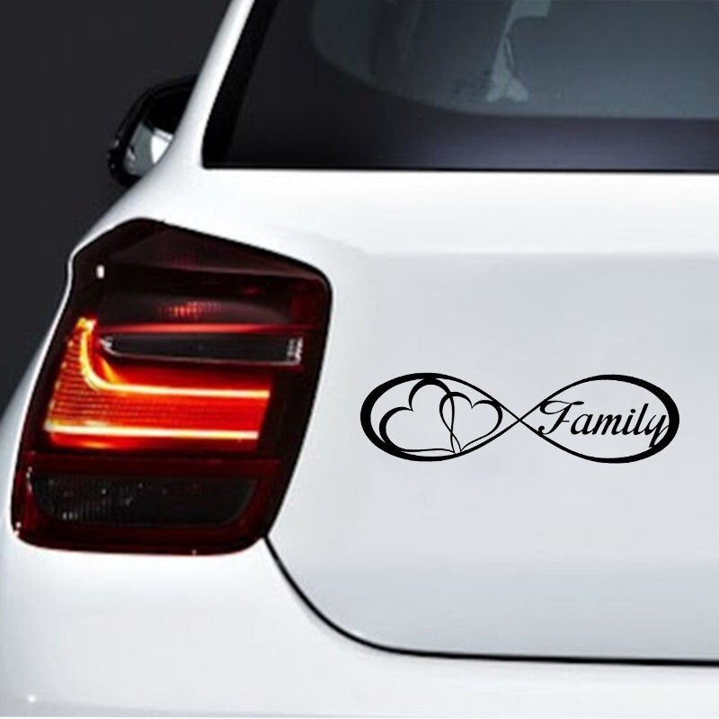 20X5.6CM FAMILY Love Heart Forever Symbol Vinyl Decals Car Sticker Car-styling S8-0177