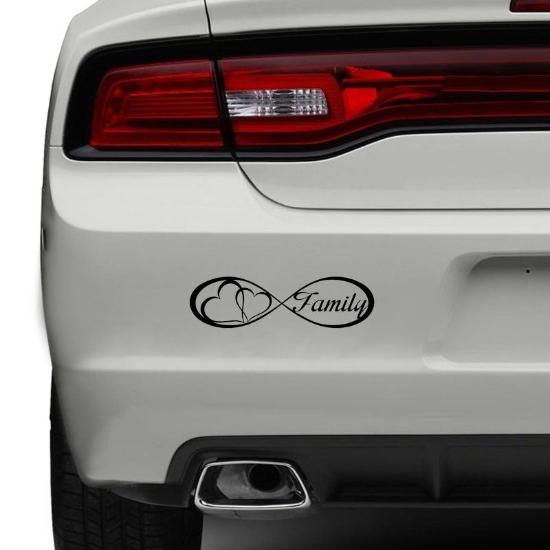 20X5.6CM FAMILY Love Heart Forever Symbol Vinyl Decals Car Sticker Car-styling S8-0177