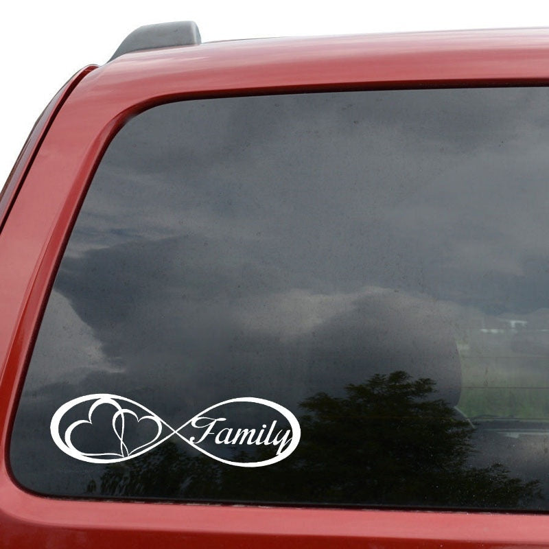 20X5.6CM FAMILY Love Heart Forever Symbol Vinyl Decals Car Sticker Car-styling S8-0177