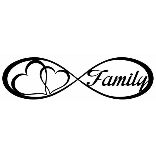 20X5.6CM FAMILY Love Heart Forever Symbol Vinyl Decals Car Sticker Car-styling S8-0177