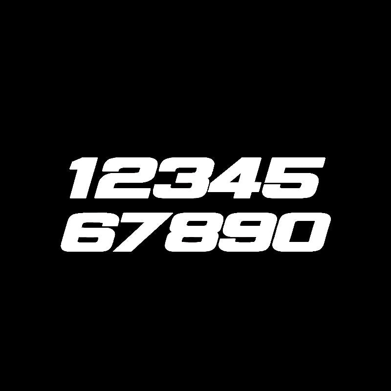 15.5CM*5.4CM Fun Phone Number 1234567890 Motorcycle Vinyl Decal Graphical Black/Silver Car Sticker C11-0761