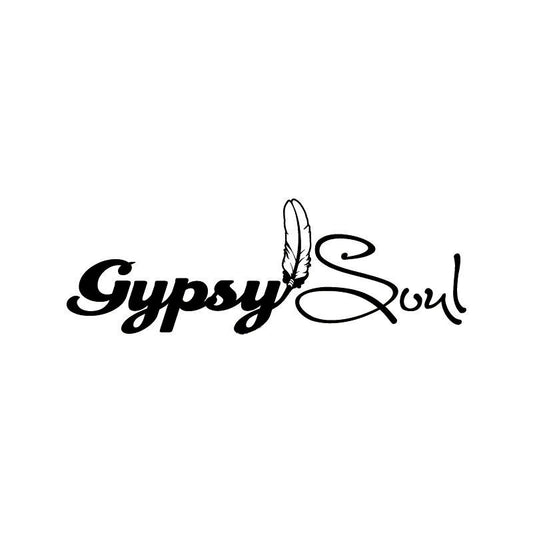 15.9*5.4CM Fashion GYPSY SOUL FEATHER Black/Silver Vinyl Decals Car-styling Car Stickers S8-1551