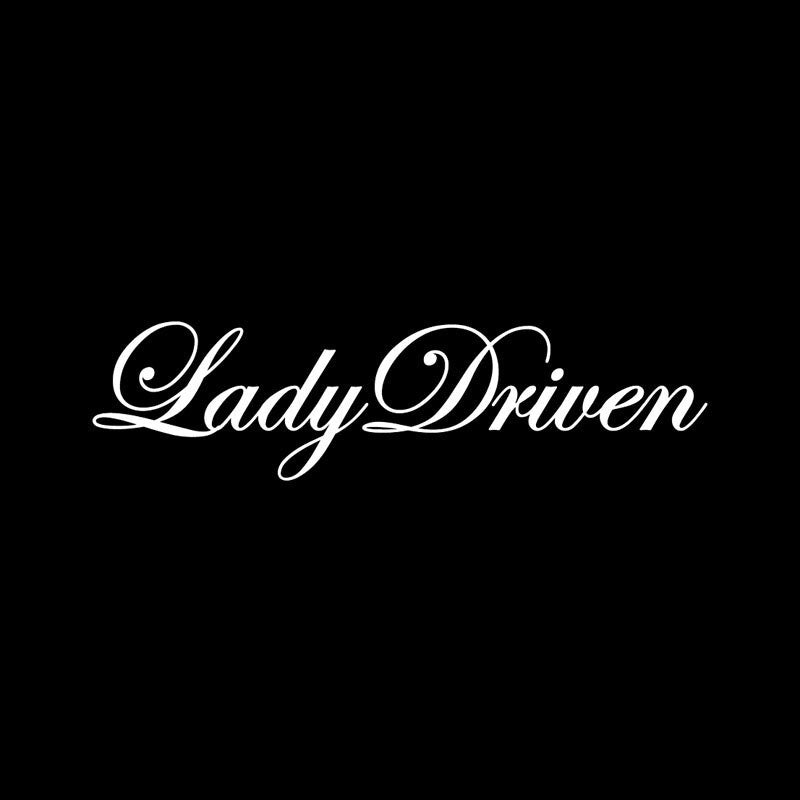 16CM*4.2CM Interesting LADY DRIVEN Vinyl Car Window Sticker Decoration Decals Black/Silver C11-0725