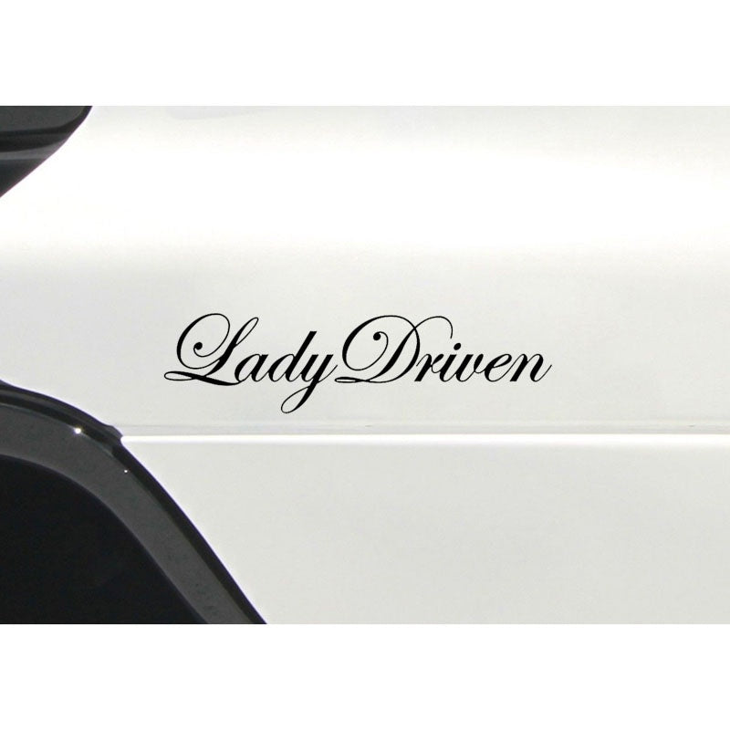 16CM*4.2CM Interesting LADY DRIVEN Vinyl Car Window Sticker Decoration Decals Black/Silver C11-0725