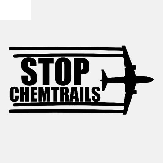17.2CM*8.2CM Creative Stop Chemtrails Vinyl Car Sticker Decal Black Silver C11-2021