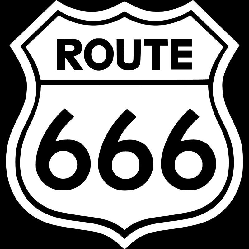 14.7X15.5CM ROUTE 666 Originality Vinyl Decal Car Sticker Car-styling Accessories S8-0833