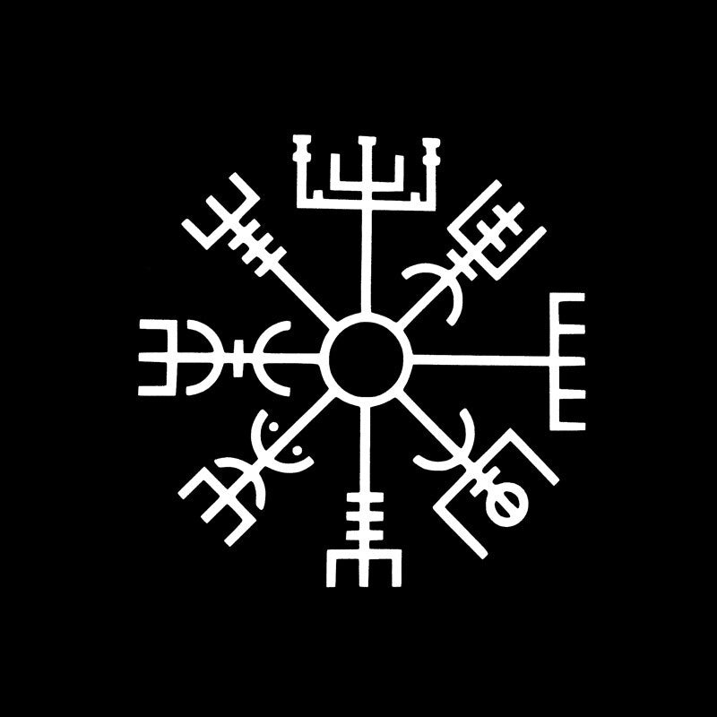 15CM*15CM Fashion LARGE Icelandic Rune Vinyl Car-styling Decal Black/Silver Graphical Car Sticker C11-1149