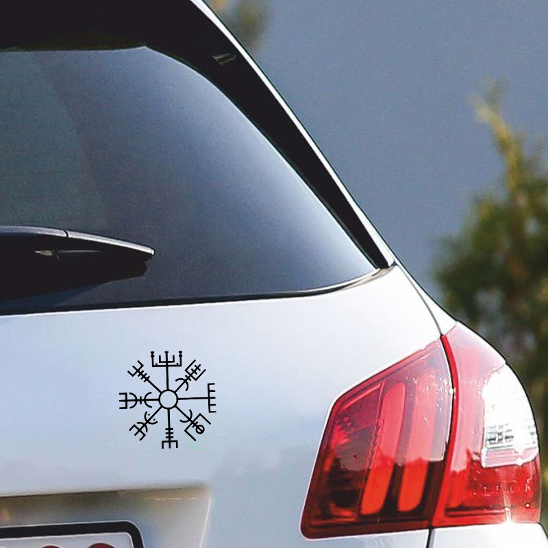 15CM*15CM Fashion LARGE Icelandic Rune Vinyl Car-styling Decal Black/Silver Graphical Car Sticker C11-1149