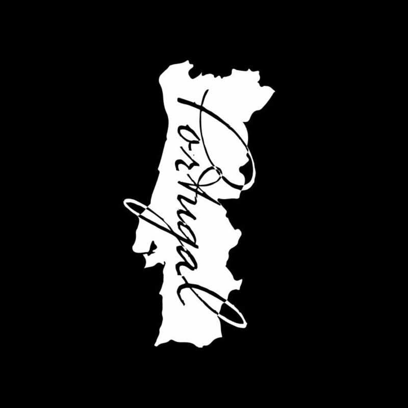 9.4CMX17.7CM personality PORTUGAL MAP Car Sticker Vinyl Applique Motorcycle Accessories Black/Silver C18-0001