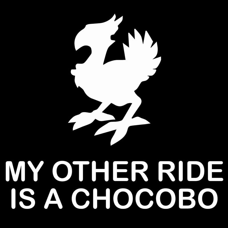 14.1cm*12.7cm My Other Ride Is A Chocobo Car-Styling Car Sticker Vinyl S4-0586
