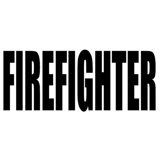14X5.4CM FIREFIGHTER Written Words Vinyl Decals Car Sticker Black/Silver S8-1404