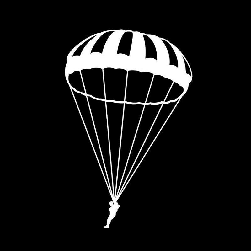11.1*17.3CM Skydiver Parachute Extreme Sports Decor Car Sticker Silhouette Vinyl Accessories C12-0754