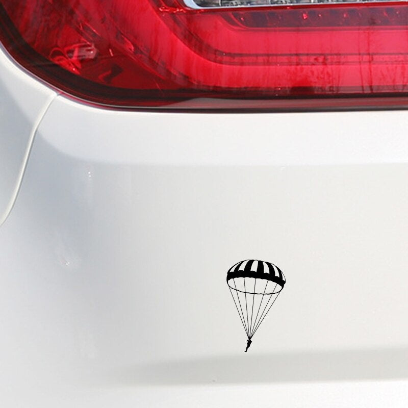 11.1*17.3CM Skydiver Parachute Extreme Sports Decor Car Sticker Silhouette Vinyl Accessories C12-0754