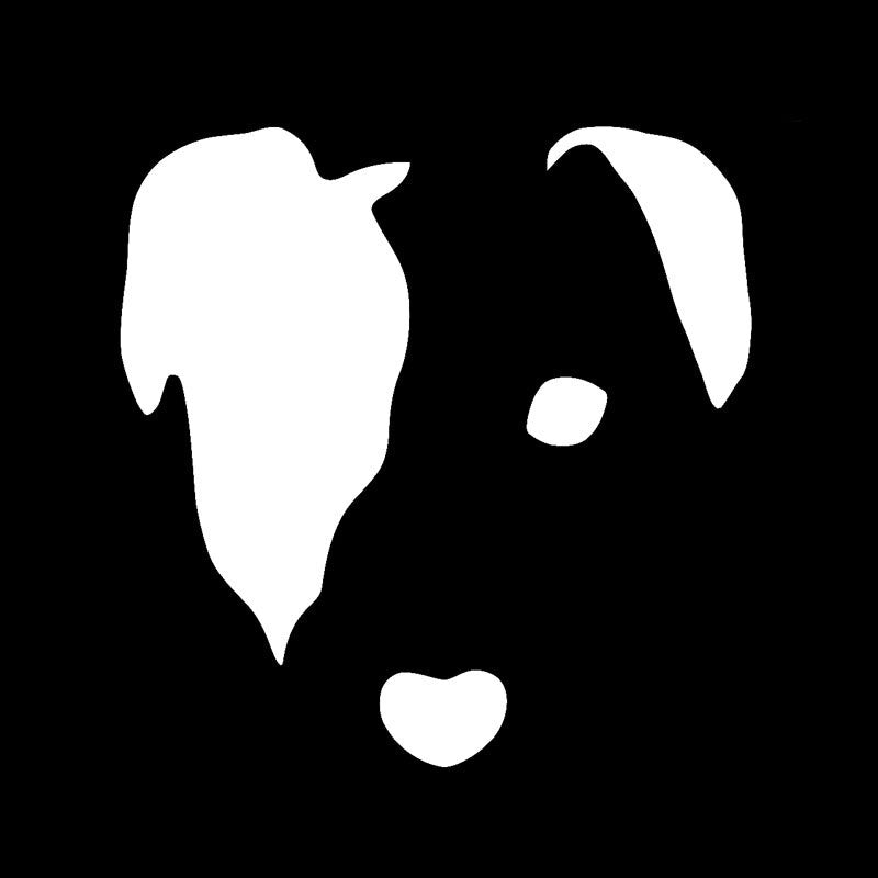 11.2CM*11.4CM Cute Jack Russell Face Dog Vinyl Decal Car Sticker Black/Silver C3-0475