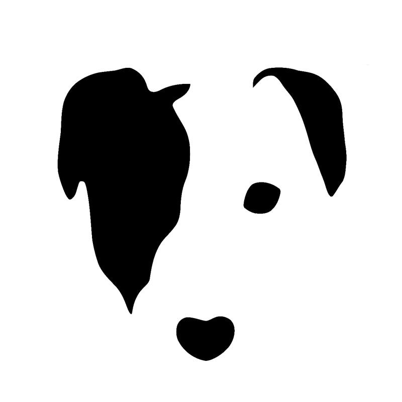 11.2CM*11.4CM Cute Jack Russell Face Dog Vinyl Decal Car Sticker Black/Silver C3-0475