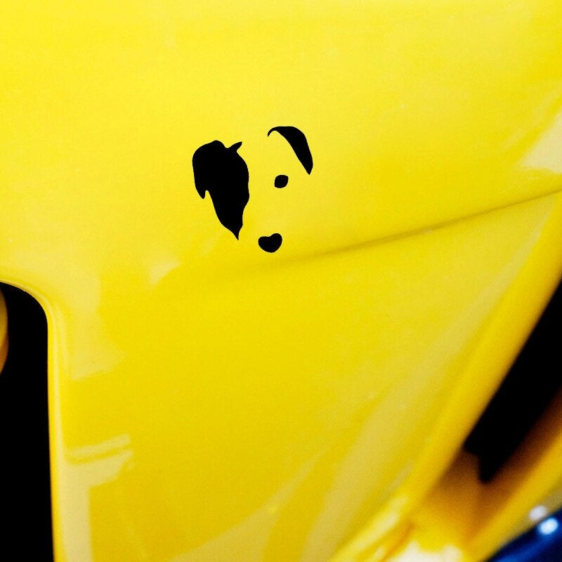 11.2CM*11.4CM Cute Jack Russell Face Dog Vinyl Decal Car Sticker Black/Silver C3-0475
