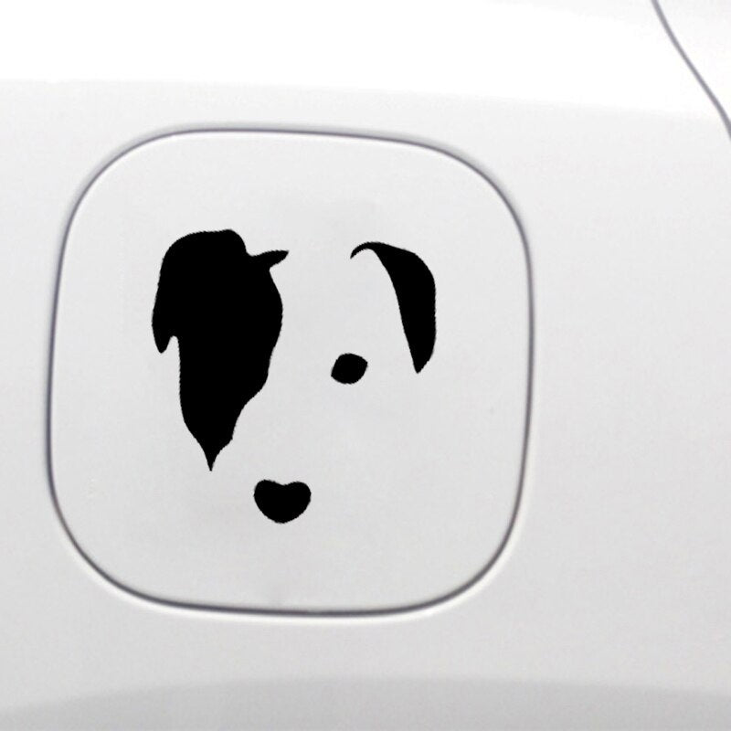 11.2CM*11.4CM Cute Jack Russell Face Dog Vinyl Decal Car Sticker Black/Silver C3-0475