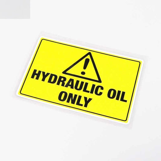 14CM*9CM Warning Mark Car-styling HYDRAULIC OIL ONLY Car Sticker Decal  13-0330