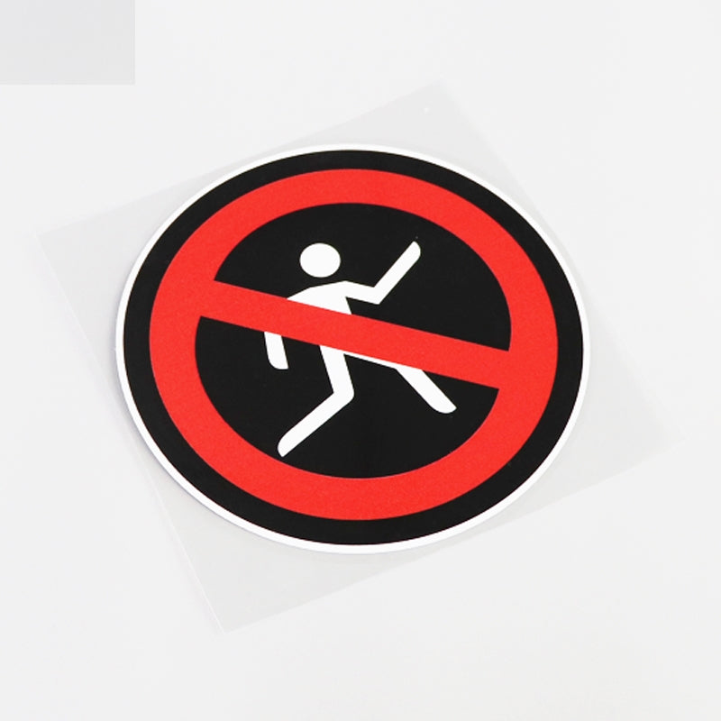 13.5CM*13.5CM Interesting Warning Mark Prohibit Run  Car Sticker Decal Accessories 13-0756