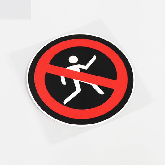13.5CM*13.5CM Interesting Warning Mark Prohibit Run  Car Sticker Decal Accessories 13-0756