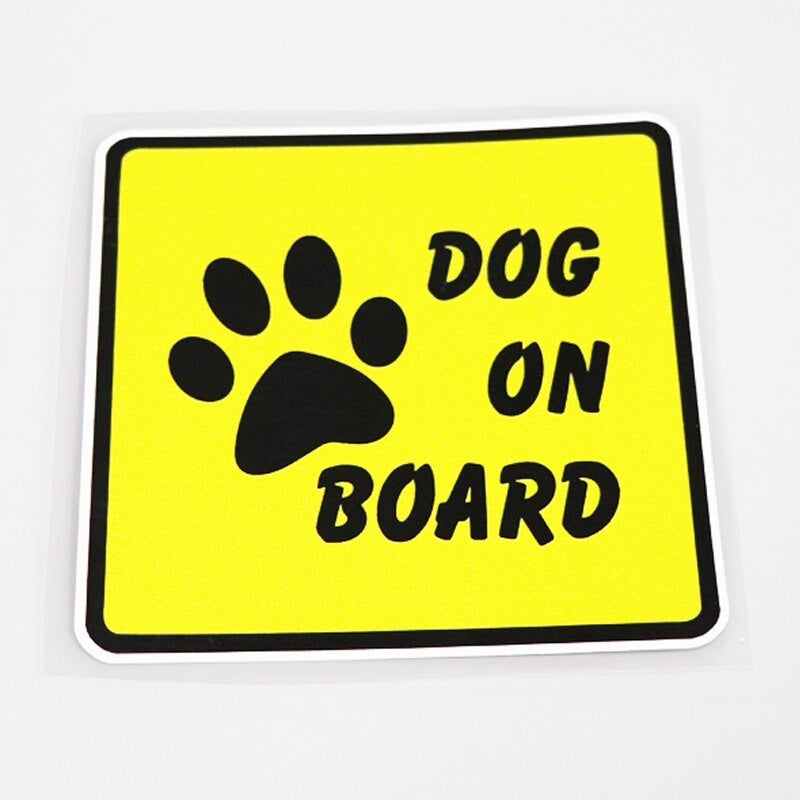 12.7CM*12.7CM DOG ON BOARD Fashion  Car Sticker Decal  13-1013