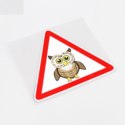 13CM*11.3CM Interesting Owl Warning Mark Car Sticker  Decal Accessories 13-0901