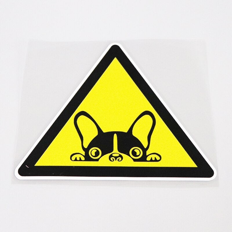 13.7CM*11.3CM Funny Car Styling French Bulldog  Car Sticker Waterproof Decal 13-1027