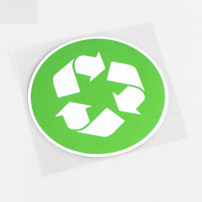 10CM*10CM Fashion  Green Warning Mark Recycling  Decal Car Sticker 13-0526