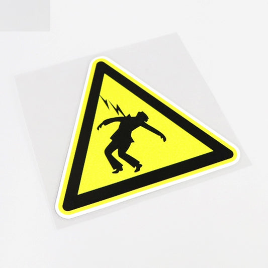 13CM*11.5CM Funny Beware Of Electric Shock Car Sticker  High-quality Decal 13-0890