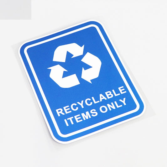 10.6CM*13.8CM Fashion RECYCLABLE ITEMS ONLY  Graphical Car Sticker Decals 13-0574